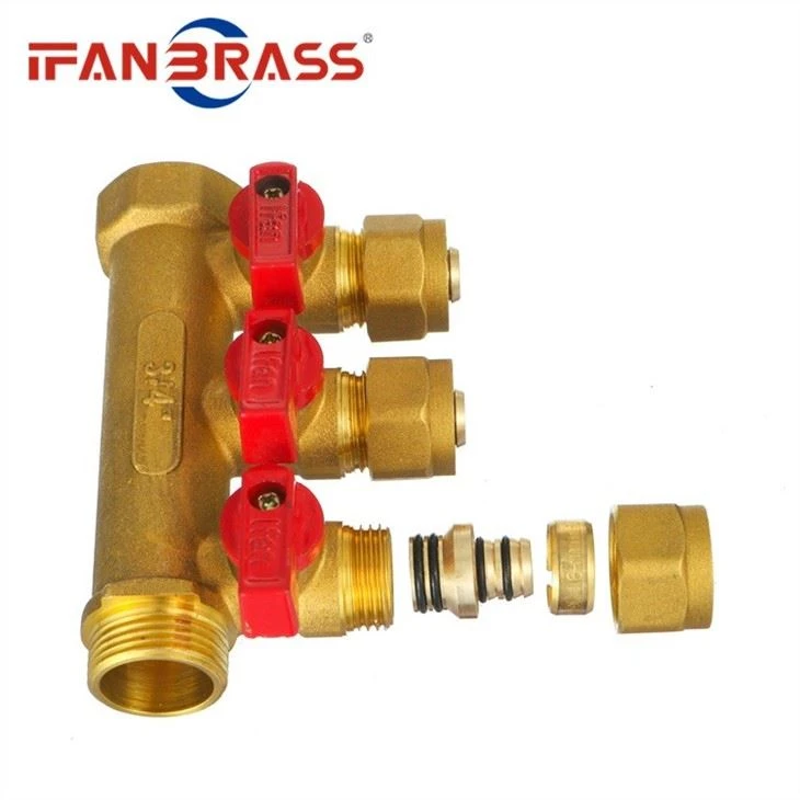 pex manifold with valves